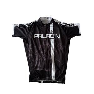 PALADIN Black White Centaur Full Zip Cycling Jersey Size XXXXL 4XL With Pockets